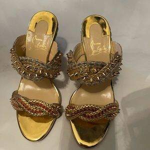 Christian louboutin wedge shoes
